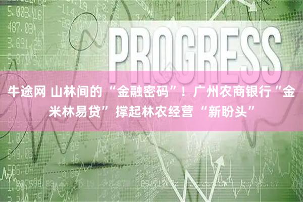 牛途网 山林间的 “金融密码”！广州农商银行“金米林易贷” 撑起林农经营 “新盼头”