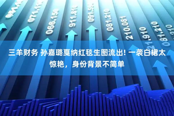 三羊财务 孙嘉璐戛纳红毯生图流出! 一袭白裙太惊艳，身份背景不简单