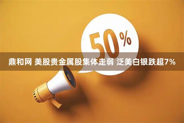 鼎和网 美股贵金属股集体走弱 泛美白银跌超7%